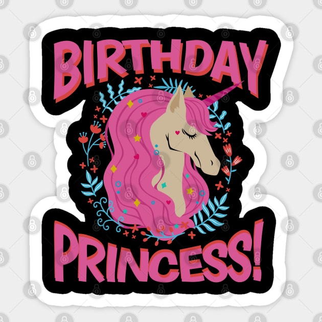 Unicorn Birthday Princess Magical Gift Sticker by aneisha